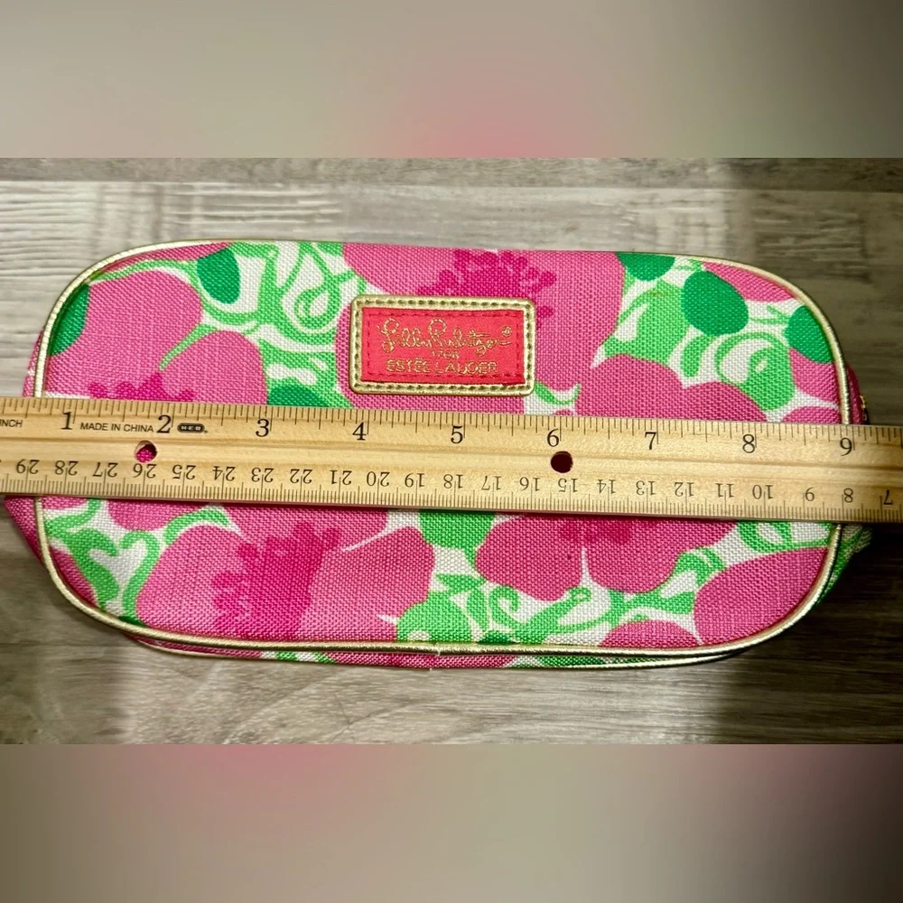 Lilly Pulitzer Pink Floral Cosmetic Bag New